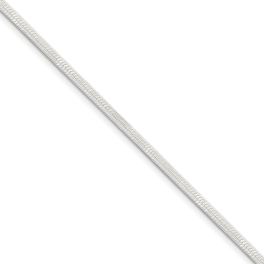 Million Charms 925 Sterling Silver 3mm Magic Herringbone Chain, Chain Length: 7 inches