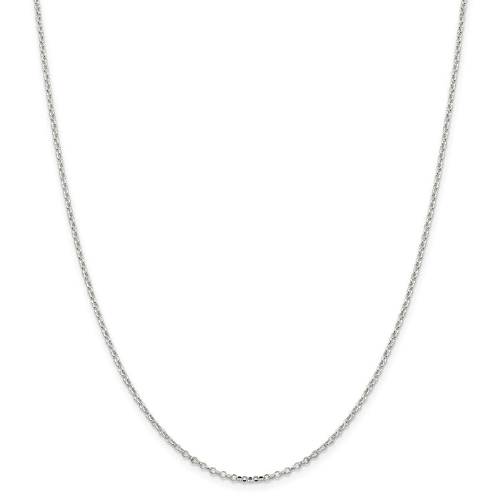 Million Charms 925 Sterling Silver 1.75mm 8 Side Diamond Cut Cable Chain, Chain Length: 30 inches