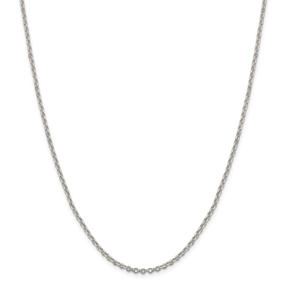 Million Charms 925 Sterling Silver 2.5mm 8 Side Diamond Cut Cable Chain, Chain Length: 18 inches
