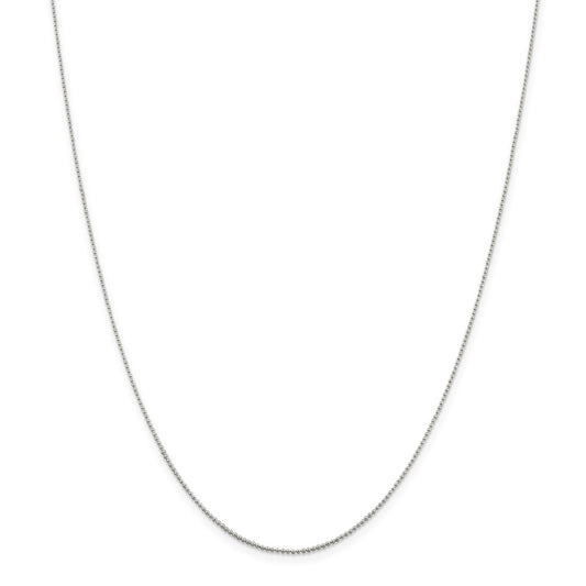 Million Charms 925 Sterling Silver 1mm Beaded Necklace, Chain Length: 24 inches