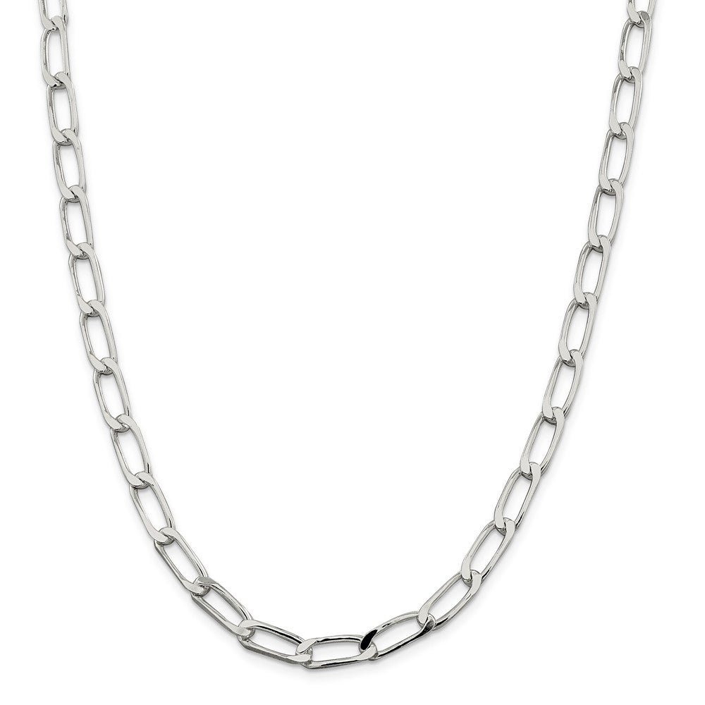 Million Charms 925 Sterling Silver 6mm Polished Long Curb Chain, Chain Length: 20 inches