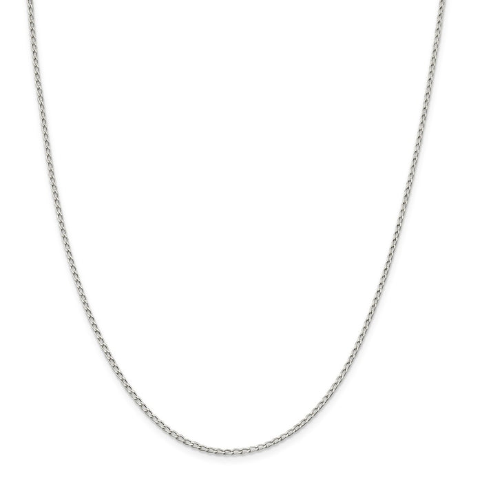 Million Charms 925 Sterling Silver 1.5mm Open Link Chain, Chain Length: 20 inches