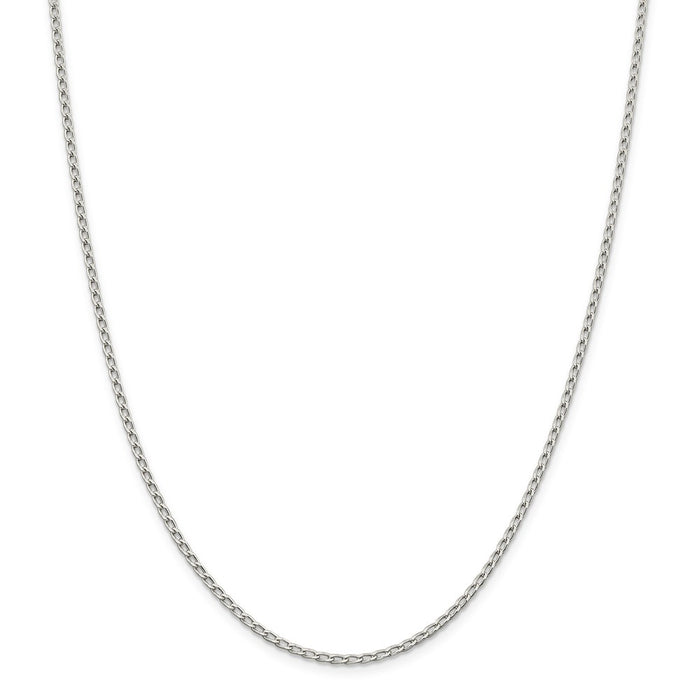 Million Charms 925 Sterling Silver 2.0mm Open Link Chain, Chain Length: 20 inches