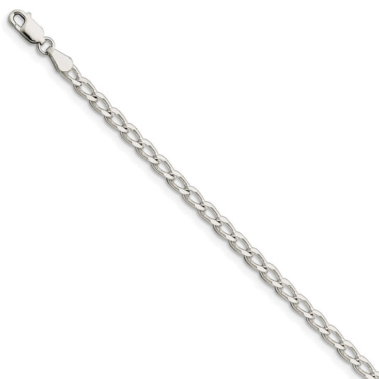Million Charms 925 Sterling Silver 3.2mm Open Link Chain, Chain Length: 7 inches