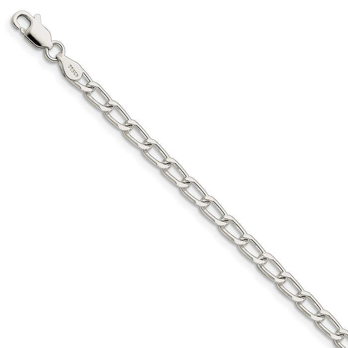 Million Charms 925 Sterling Silver 4.3mm Open Link Chain, Chain Length: 8 inches