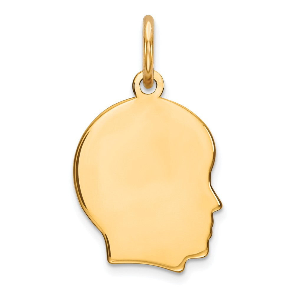 Million Charms Sterling Silver Gp Engraveable Boy Polished Disc Charm