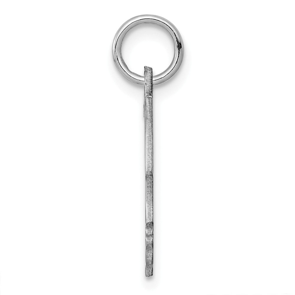 Million Charms 925 Sterling Silver Rh-Plt Engraveable Boy Disc Charm Polish On Front/Back