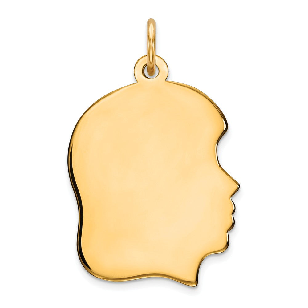 Million Charms Sterling Silver Gp Engraveable Girl Polished Disc Charm