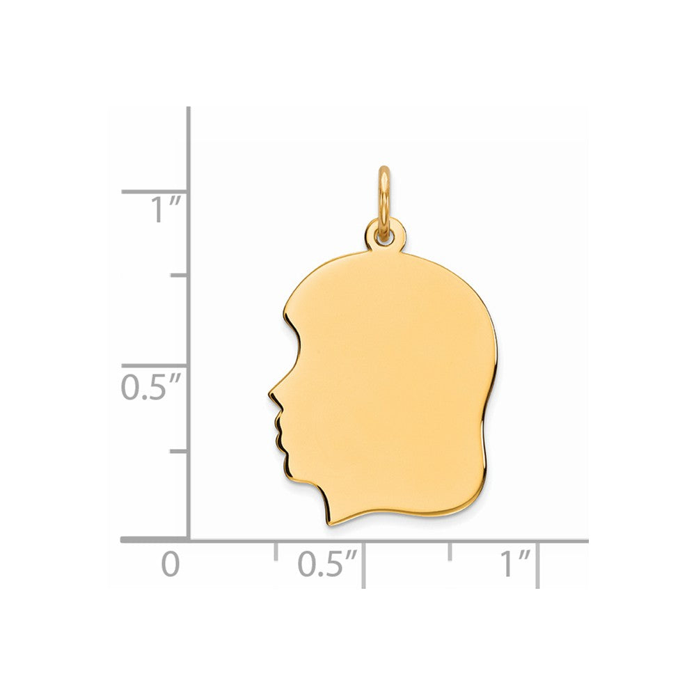 Million Charms Sterling Silver Gp Engraveable Girl Polished Disc Charm