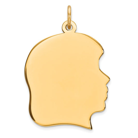 Million Charms Sterling Silver Gp Engraveable Girl Polished Disc Charm