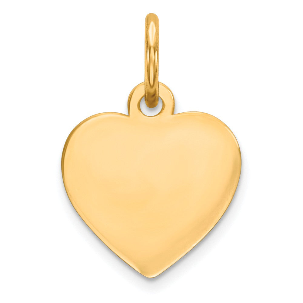 Million Charms Sterling Silver Gp Engraveable Heart Polished Disc Charm