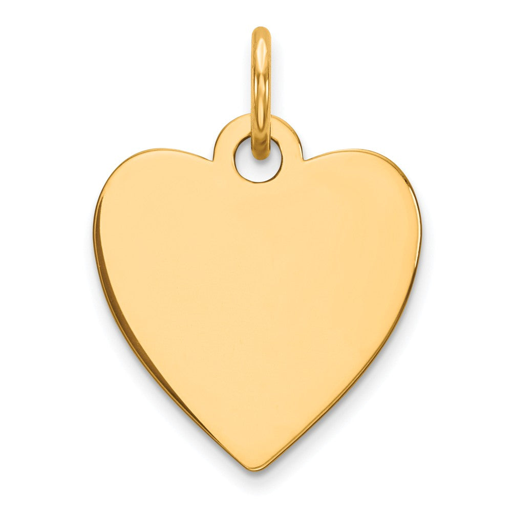 Million Charms Sterling Silver Gp Engraveable Heart Polished Disc Charm