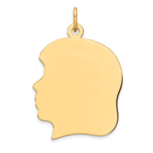 Million Charms Sterling Silver Gp Engraveable Girl Polished Disc Charm