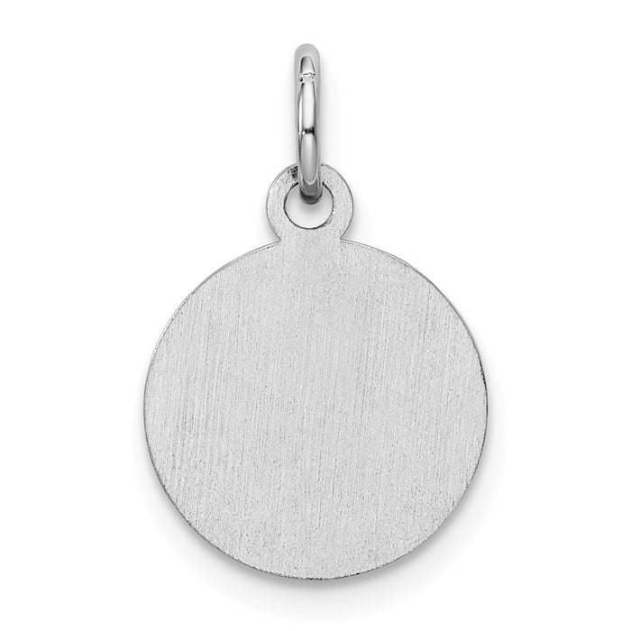 Million Charms 925 Sterling Silver Rhod-Plate Red Enamel Left Facing Boy Head Disc Charm