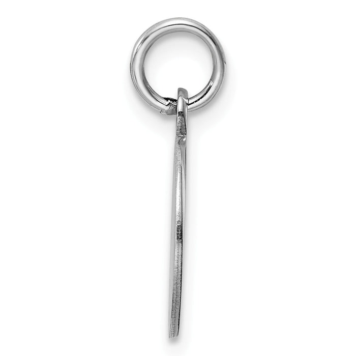 Million Charms 925 Sterling Silver Rhod-Plate Blue Enamel Left Facing Boy Head Disc Charm