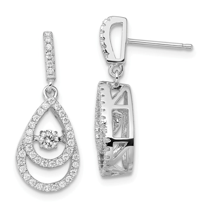 Stella Silver 925 Sterling Silver & Vibrant Cubic Zirconia ( CZ ) Brilliant Embers Earrings,