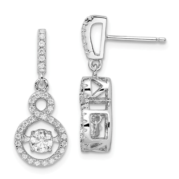 Stella Silver 925 Sterling Silver & Vibrant Cubic Zirconia ( CZ ) Brilliant Embers Earrings,