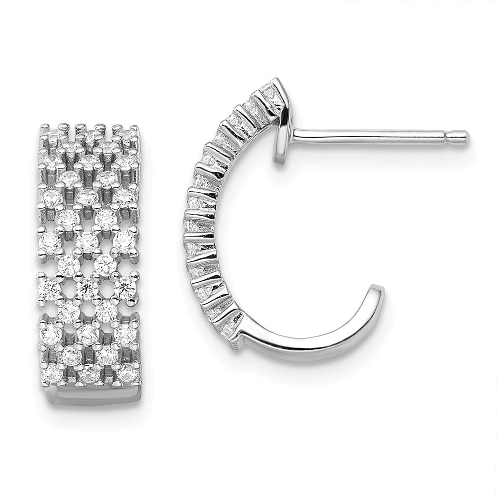 Stella Silver 925 Sterling Silver & Cubic Zirconia ( CZ ) Brilliant Embers Earrings,