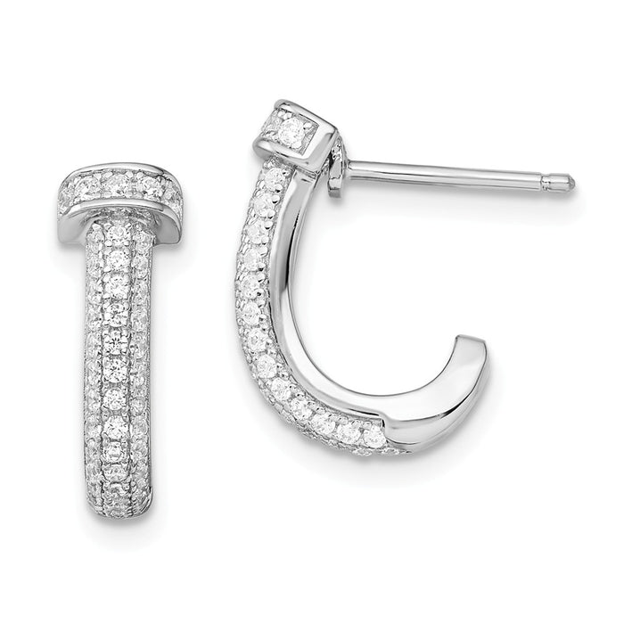 Stella Silver 925 Sterling Silver & Cubic Zirconia ( CZ ) Brilliant Embers Earrings,