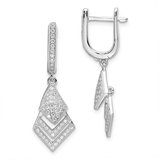 Stella Silver 925 Sterling Silver Cubic Zirconia ( CZ ) Brilliant Embers Earrings,