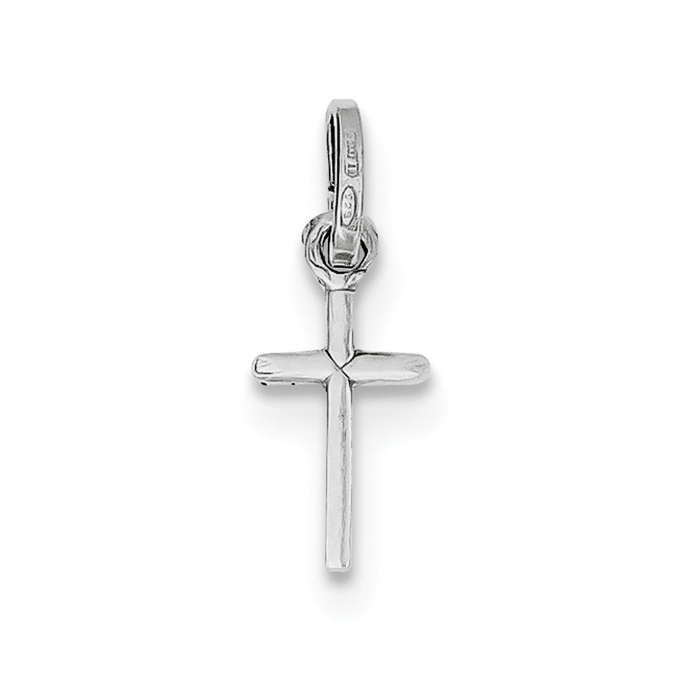 Million Charms 925 Sterling Silver Rhodium-Plated Relgious Cross Charm