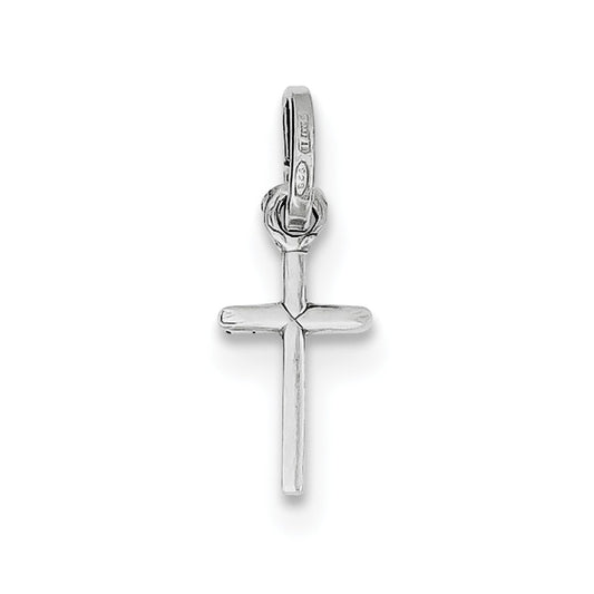 Million Charms 925 Sterling Silver Rhodium-Plated Relgious Cross Charm