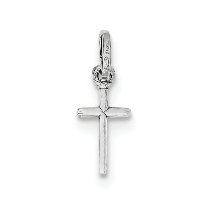 Million Charms 925 Sterling Silver Rhodium-Plated Relgious Cross Charm