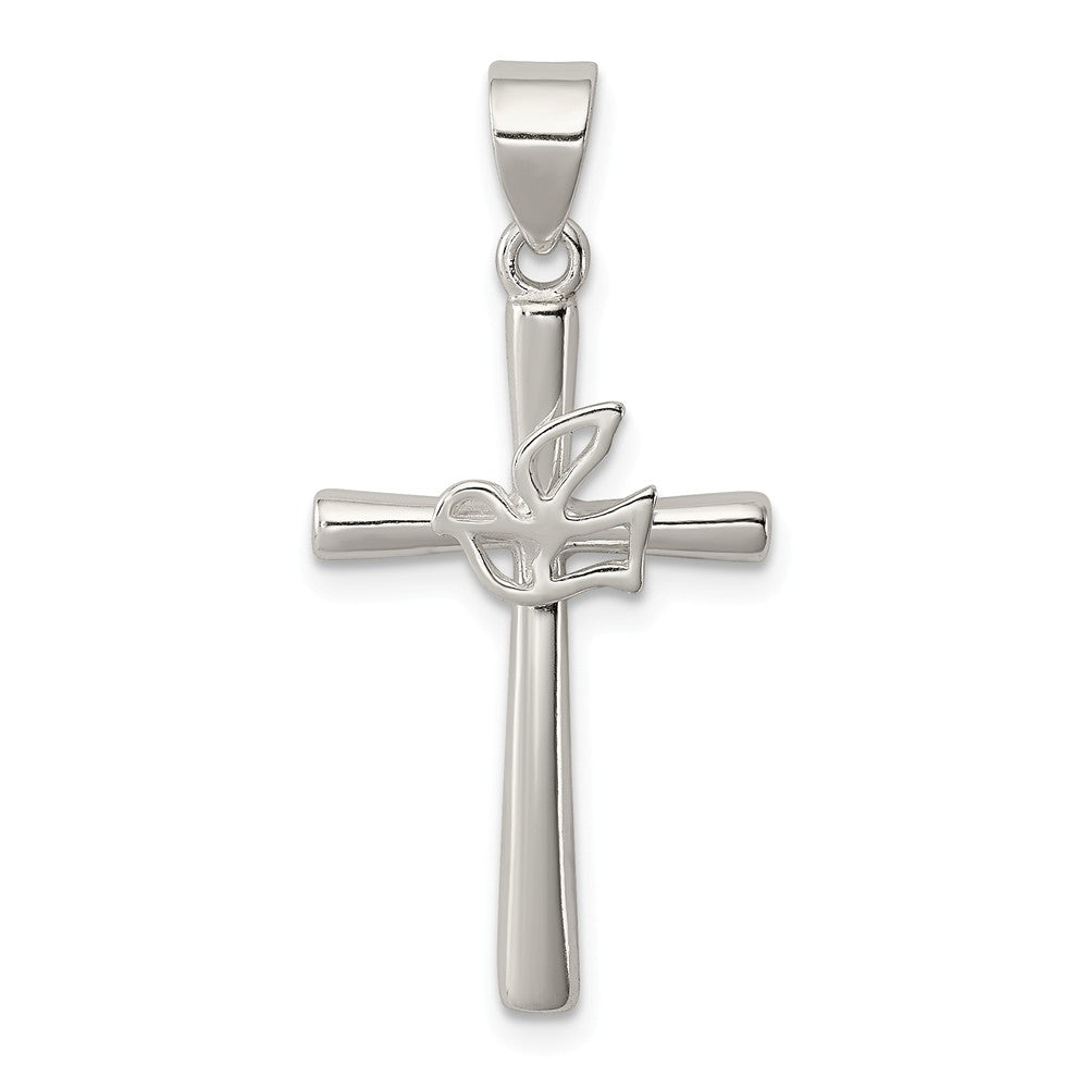 Million Charms 925 Sterling Silver Dove Relgious Cross Pendant