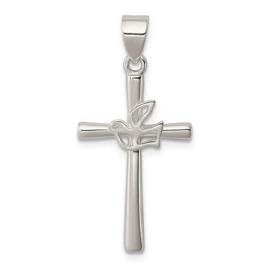 Million Charms 925 Sterling Silver Dove Relgious Cross Pendant