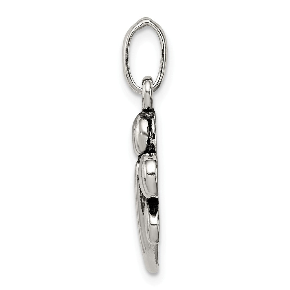 Million Charms 925 Sterling Silver Antiqued Dragonfly Pendant