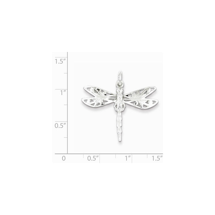 Million Charms 925 Sterling Silver Dragonfly Charm