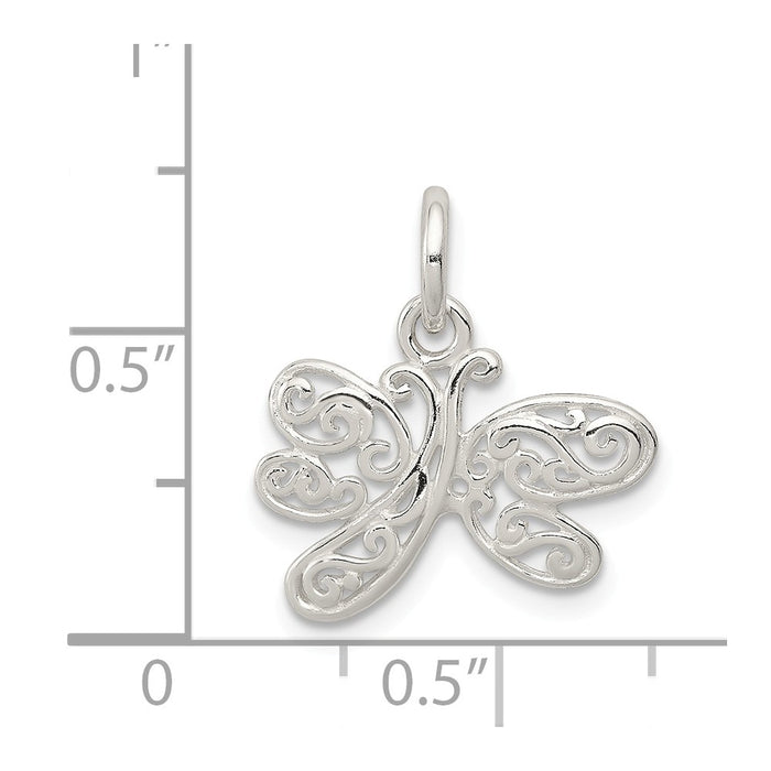 Million Charms 925 Sterling Silver Dragonfly Charm