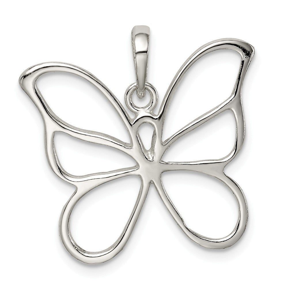 Million Charms 925 Sterling Silver Polished Butterfly Pendant