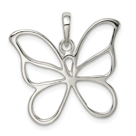 Million Charms 925 Sterling Silver Polished Butterfly Pendant