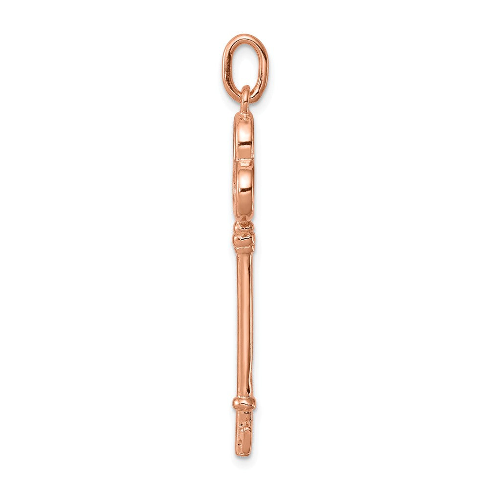 Million Charms 925 Sterling Silver, Rose Vermeil Key Pendant