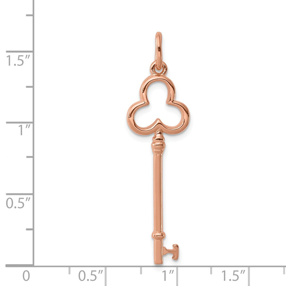 Million Charms 925 Sterling Silver, Rose Vermeil Key Pendant