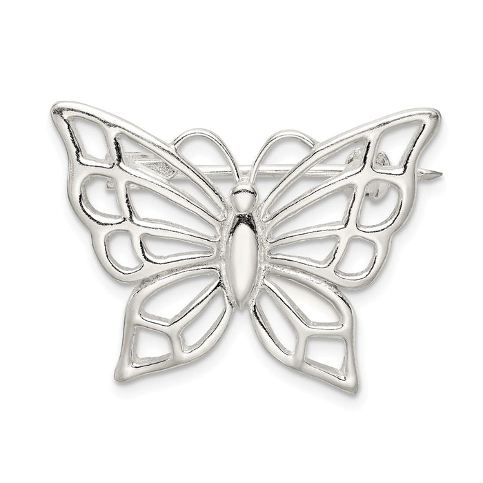 925 Sterling Silver Butterfly Pin