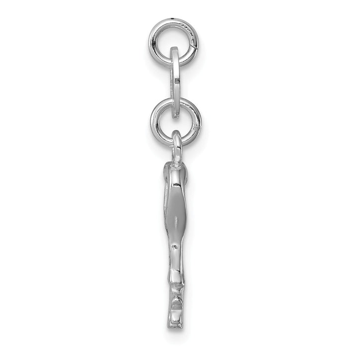 Million Charms 925 Sterling Silver Polished Lock & Key Charm