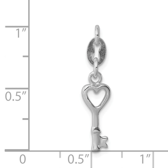 Million Charms 925 Sterling Silver Polished Lock & Key Charm