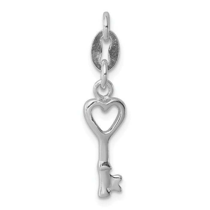 Million Charms 925 Sterling Silver Polished Lock & Key Charm