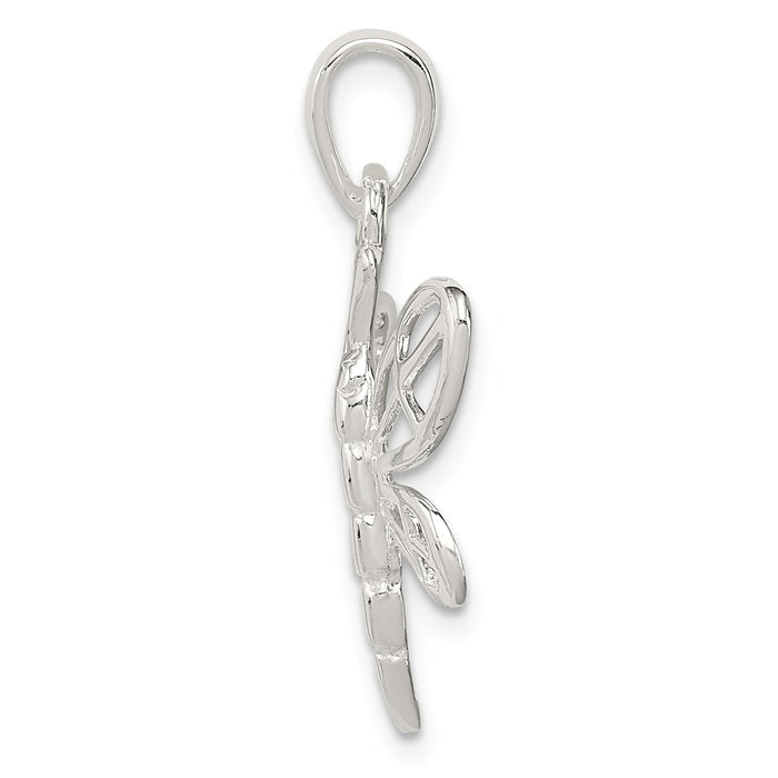 Million Charms 925 Sterling Silver Polished Dragonfly Pendant