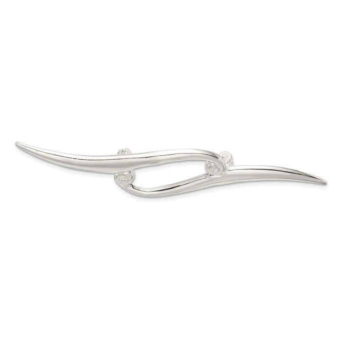 925 Sterling Silver Double Scroll Pin