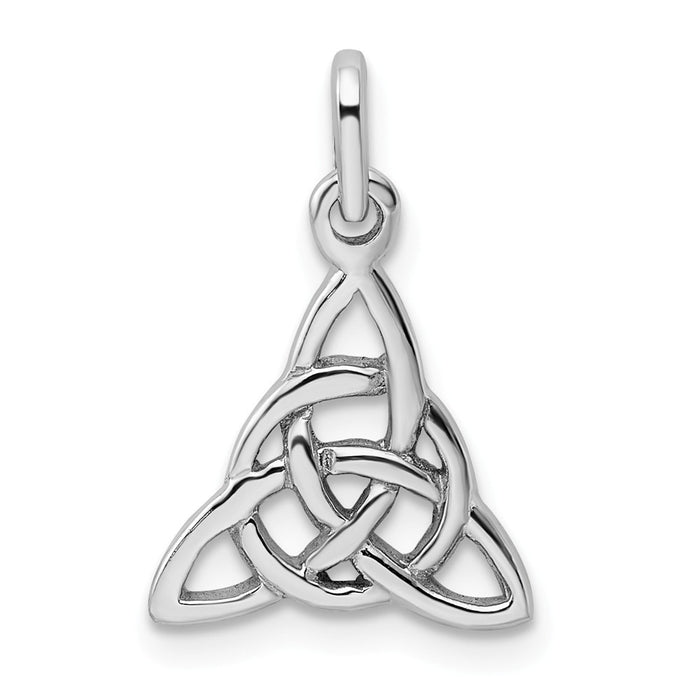 Million Charms 925 Sterling Silver Rhodium-Plated Polished Trinity Knot Pendant