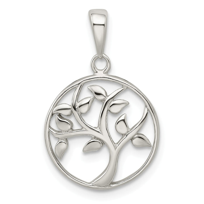 Million Charms 925 Sterling Silver Polished Tree Pendant