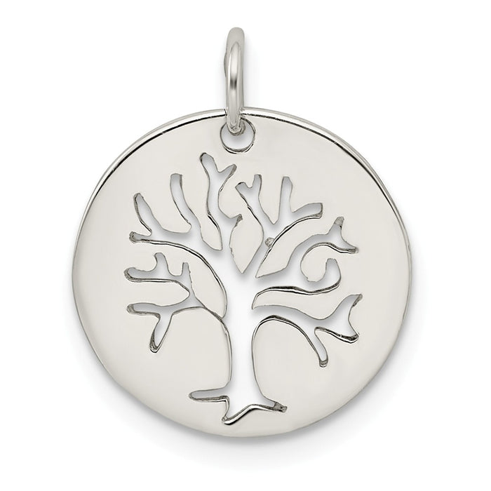 Million Charms 925 Sterling Silver Polished Tree Cut-Out Charm