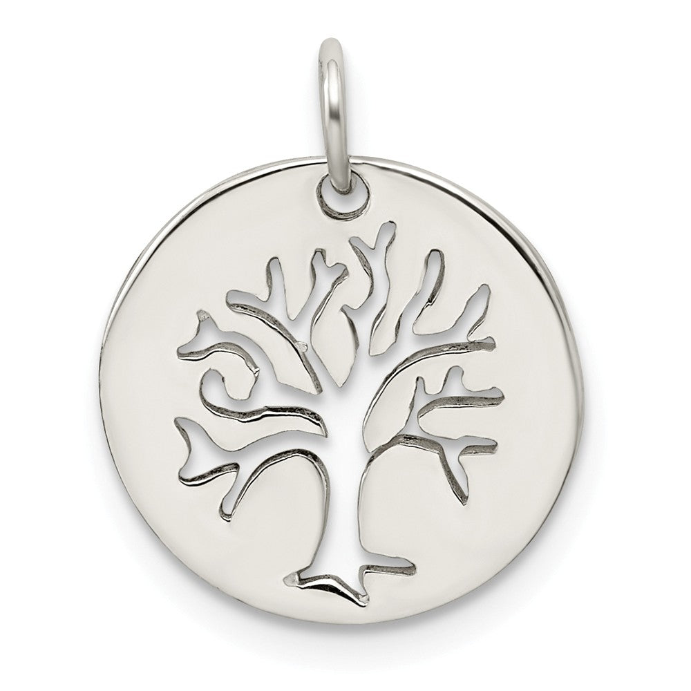 Million Charms 925 Sterling Silver Polished Tree Cut-Out Charm