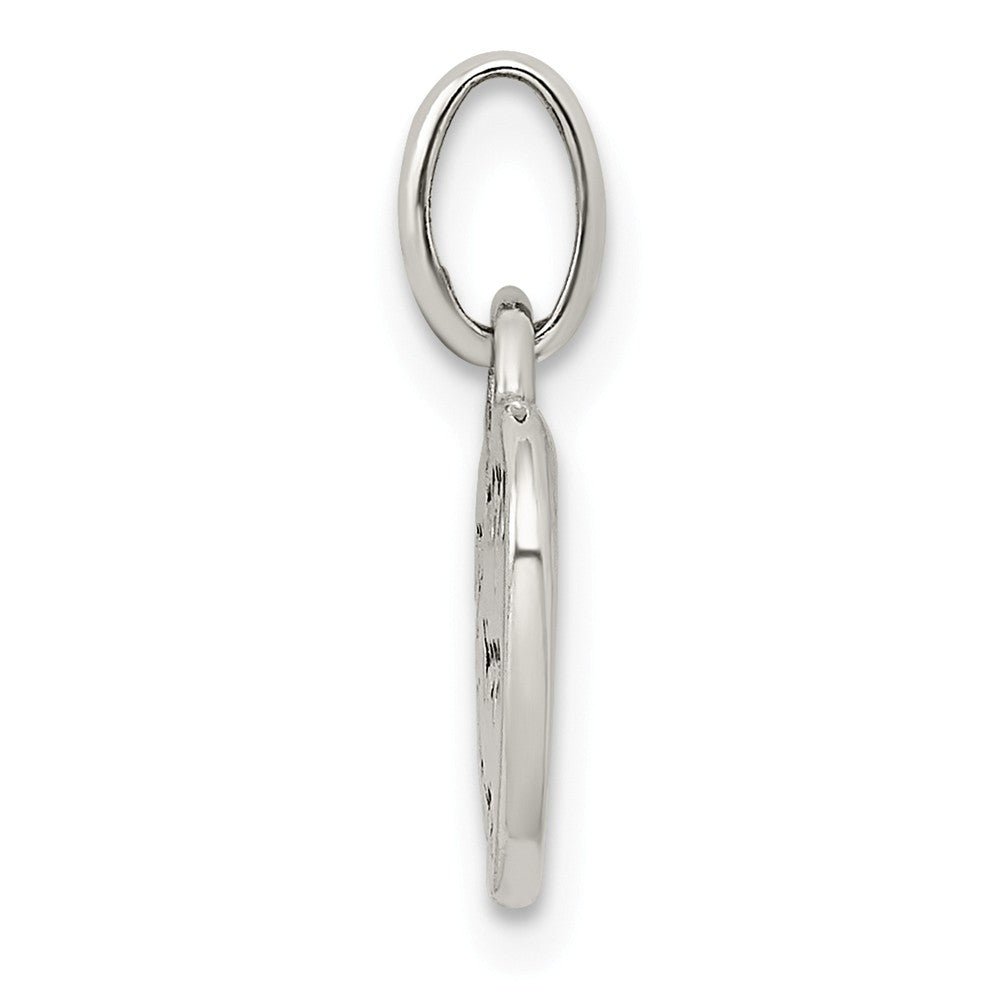 Million Charms 925 Sterling Silver Antiqued, Polished Hope Heart Charm