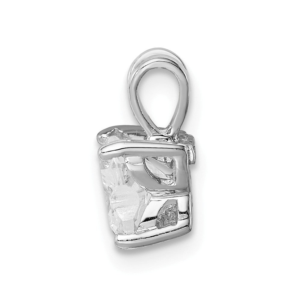 Million Charms 925 Sterling Silver Rhodium-Plated (Cubic Zirconia) CZ Butterfly Pendant