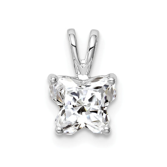 Million Charms 925 Sterling Silver Rhodium-Plated (Cubic Zirconia) CZ Butterfly Pendant