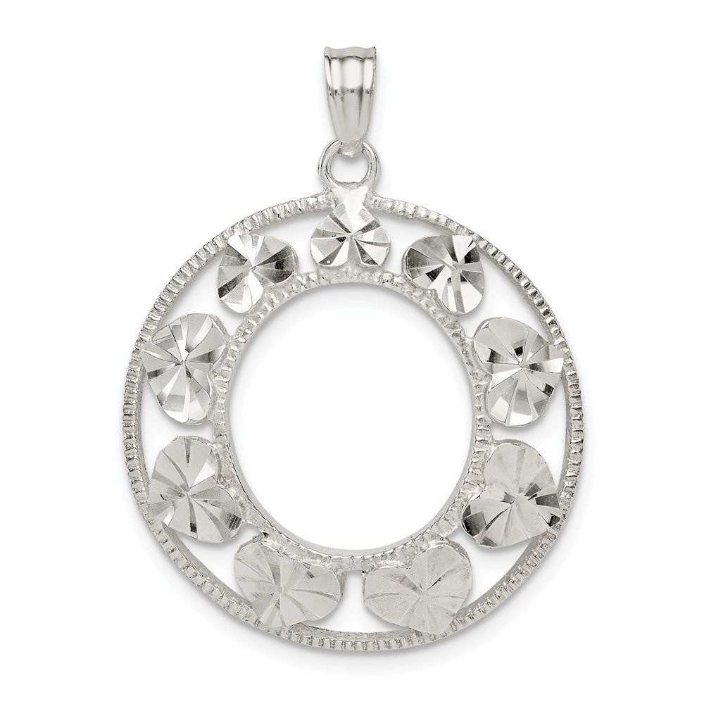 Million Charms 925 Sterling Silver Diamond-Cut Heart Pendant